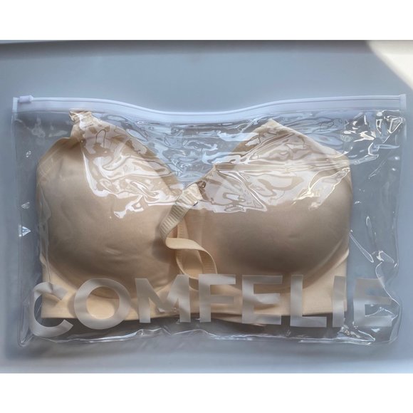 Comfelie Seamless Wireless Bra Cream Size XL New with Tags - Picture 7 of 10